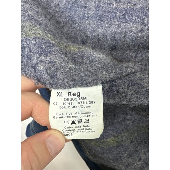 Mustang Roughrider Stormrider Men XL Blanket Lined Denim Jacket Kom Logo - Picture 8 of 9